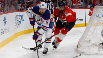 NHL edge stats Edmonton Oilers Florida Panthers 2025 Stanley Cup Final