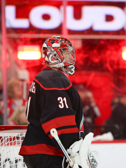 NHL EDGE postseason stats for Carolina Hurricanes goalie Frederik Andersen 