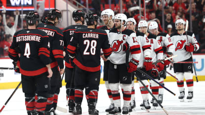 Hurricanes and Devils exchange handshakes