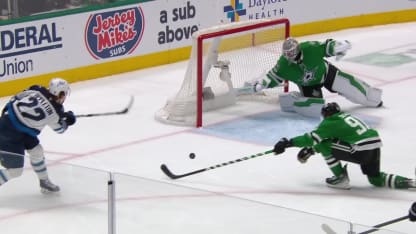 Stars Oettinger wild save Jets stay tied