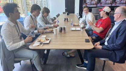 Draft prospects with Marchand