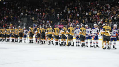 Oilers and Golden Knights shake hands