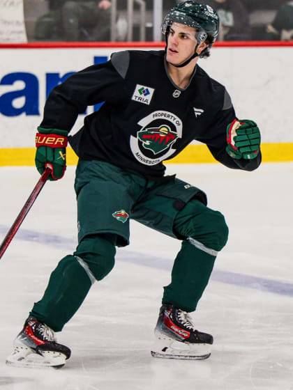 Zeev Buium practices with Minnesota Wild prepares for NHL debut