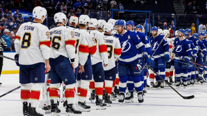 Panthers and Lightning exchange handshakes